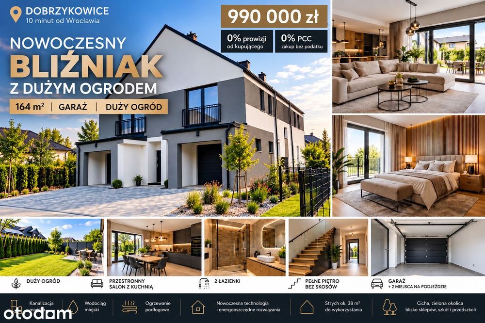 Dobrzykowice | 164 m2 | duży ogród | garaż | 0% PCC