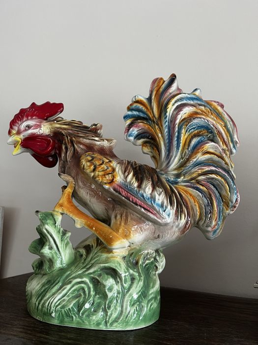 Kogut z porcelany z Mondowi  w Piemoncie