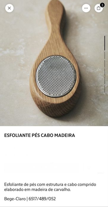 Esfoliante Pés Cabo Madeira Zara Home NOVO