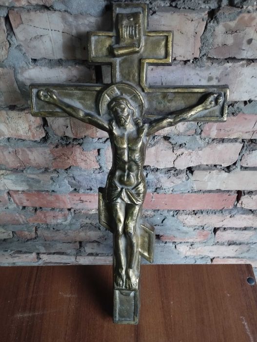 Хрест настінний бронза