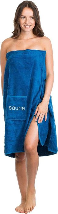 BRANDSSELLER KILT Do Sauny Damski Niebieski Frotte Rozmiar S/M