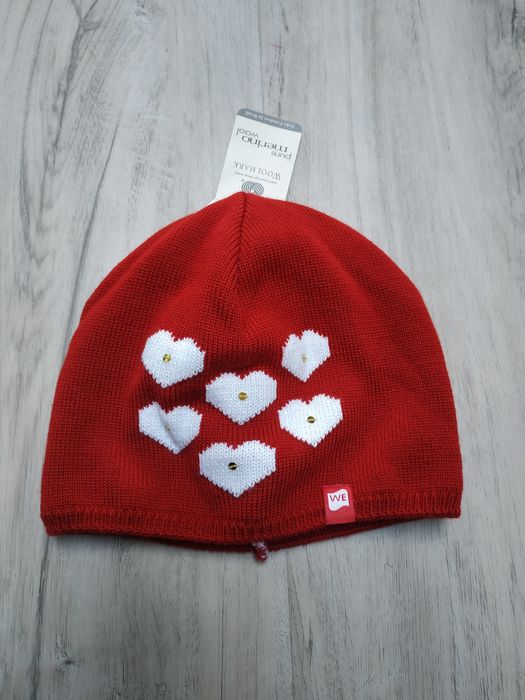 WE Czapka 100% Merino Wełna NOWA Wool Exclusive Wełniana Dziecięca