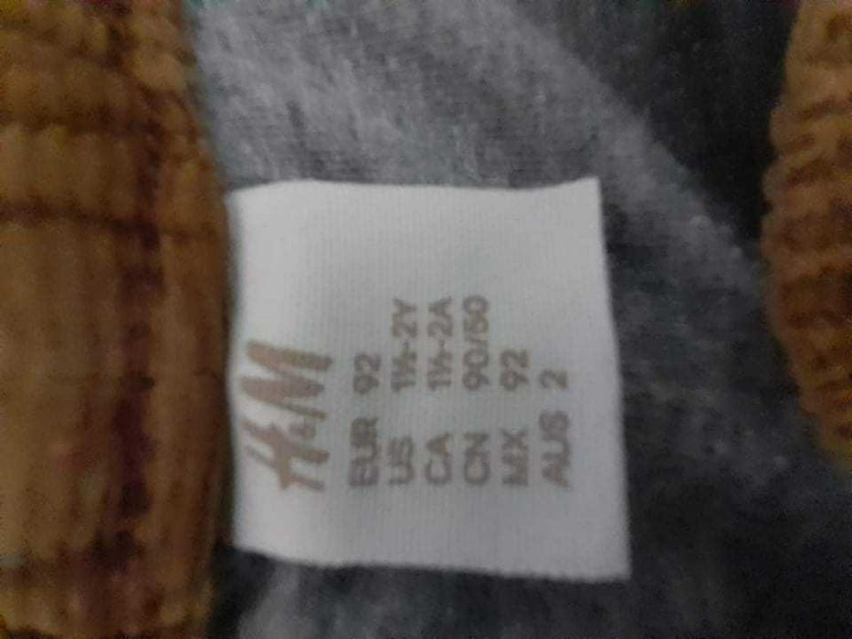 Elegancki zestaw dla chłopca, spodnie H&M, biała koszula, bluzka; r.92