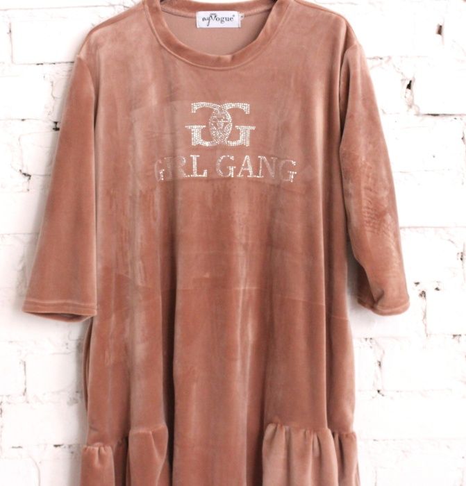 Piękna welurowa sukienka MY VOUGE 2 r.40/42/44