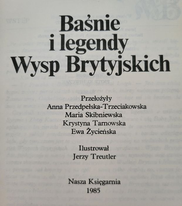 Baśnie i legendy Wysp Brytyjskich - Książka z 1985 roku