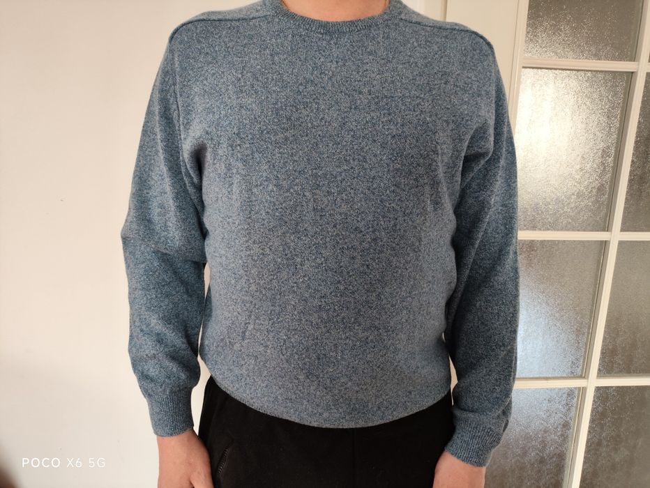 Sweter męski Marks&Spencer wełna jagnieca