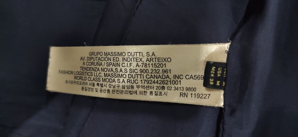 Blusão em pele Massimo Dutti (M)