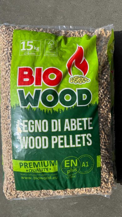 Pellet BIO WOOD Certyfikowany A1 EN PLSU SOSNA pelet drzewny TRANSPORT GRATIS