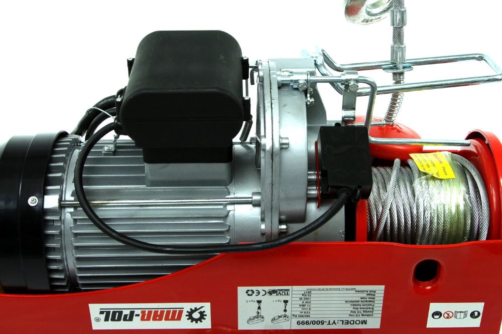 Wyciągarka wciągarka elektryczna 1000kg 1T 1300W MAr-Pol warsztatowa