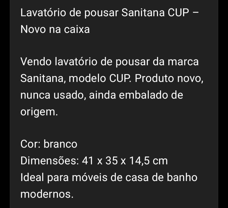 Lavatório casa banho