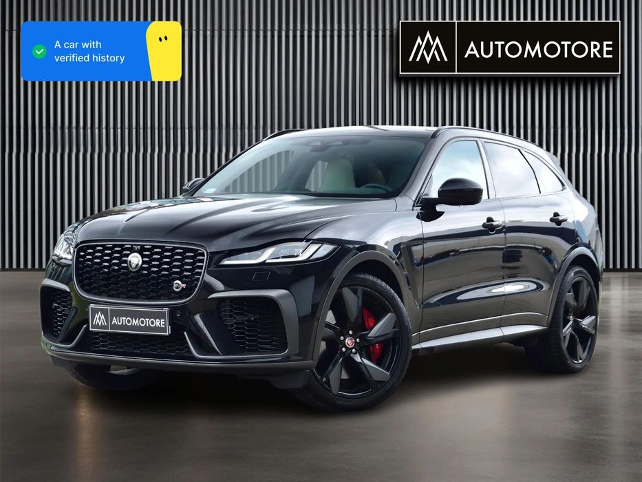 Jaguar F-Pace F-Pace SVR 550KM SalonPL 1WŁ FV23% ASO 2021/2022 Meridian / Panorama