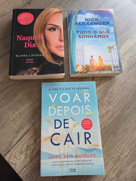Livros vários - Naquele Dia; Tudo o Que Sonhámos; Voar Depois de Cair