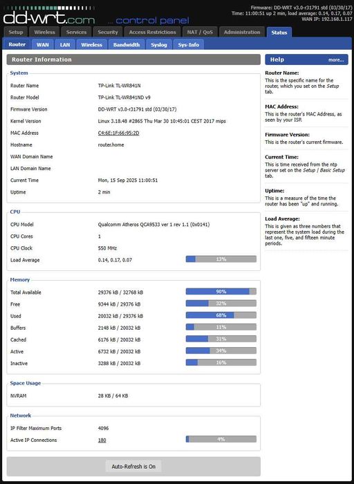 Роутер WiFi TP-Link TL-WR841N v9.1 DD-WRT