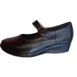 BnW Czarne damskie mokasyny na koturnie ob.4cm, nr.42 , tęg. H