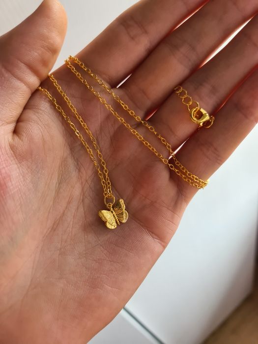 Золотисте намисто з підвіскою-метеликом, прикраси, ланцюжок