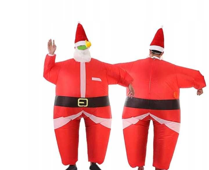 Nadmuchiwany ogromny kostium Święty Mikołaj Strój dla dorosłych Q600