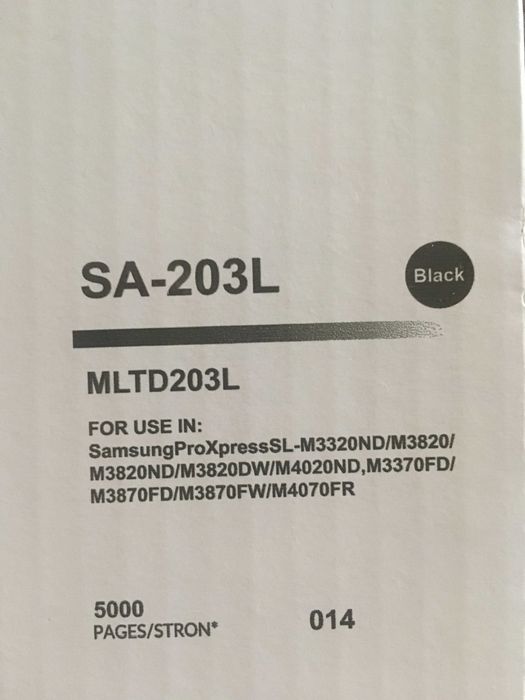 Nowy Toner Samsung MLT-D203L, SL-M3320, M3370 ,M3820 .3870