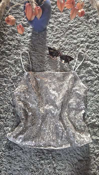 Cekinowy top bluzka elegancka classy komunia urodziny