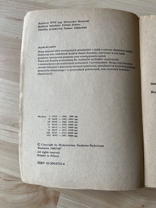 Podstawy obliczeń chemicznych Henryk Całus 1983 r.