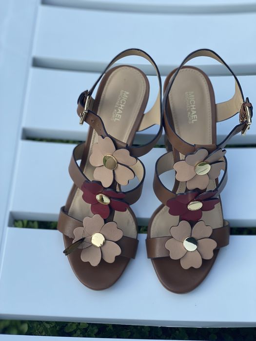 Buty sandały na wysokim obcasie słupku 38