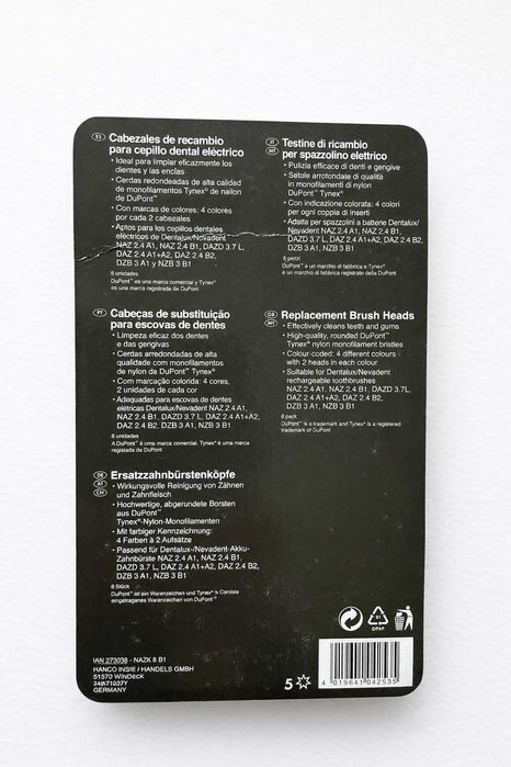 Cabeças Escova Elétrica Compatíveis Oral-B / Nevadent – Pack 8