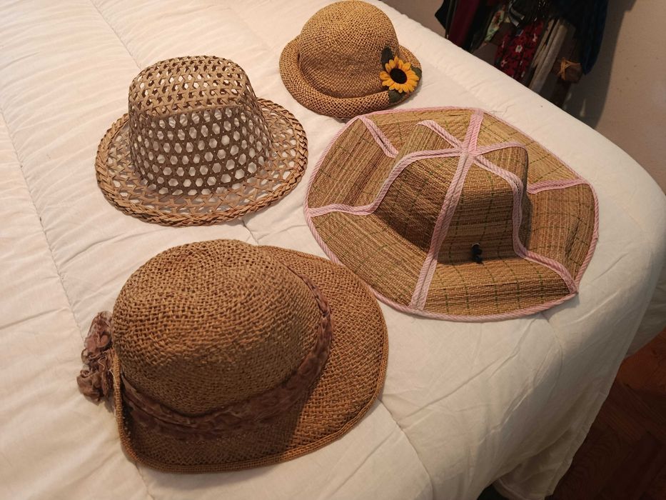 Colecçao chapeus palha verao originais fora do comum como novos