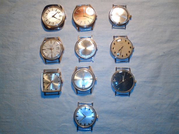 часы мужские наручные золотые браслет, позолоченные, механизмы СССР