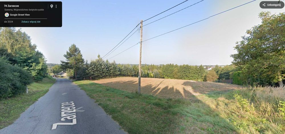Działka w Szewnie (REZERWACJA) – 8524 m² | wz | media | projekt domu gratis!