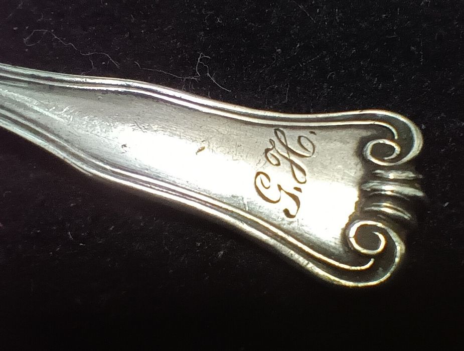 Antyk srebro łyżeczka 750  12 łutów  XIX  wiek