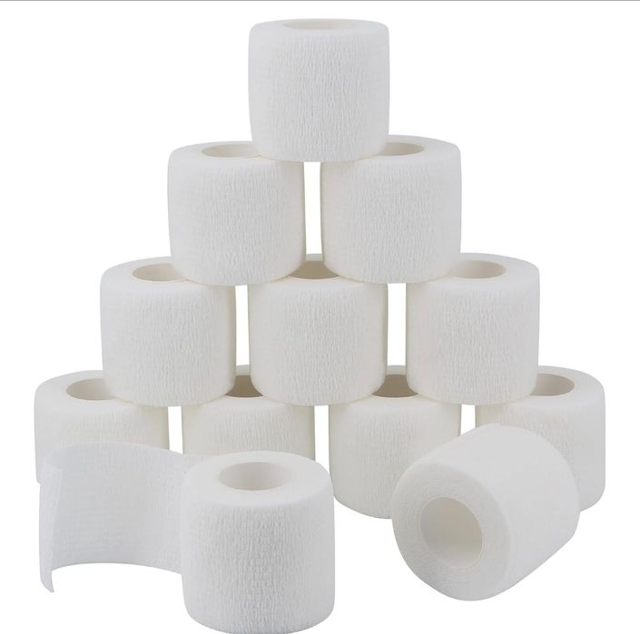 12 rolek Bandaż elastyczny samoprzylepny, 7,5 cm, 4,5 m, niebieski