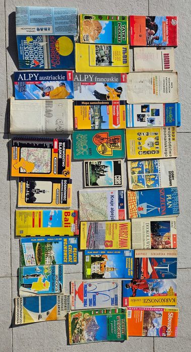 PLANY miast, MAPY  - zbiór RETRO