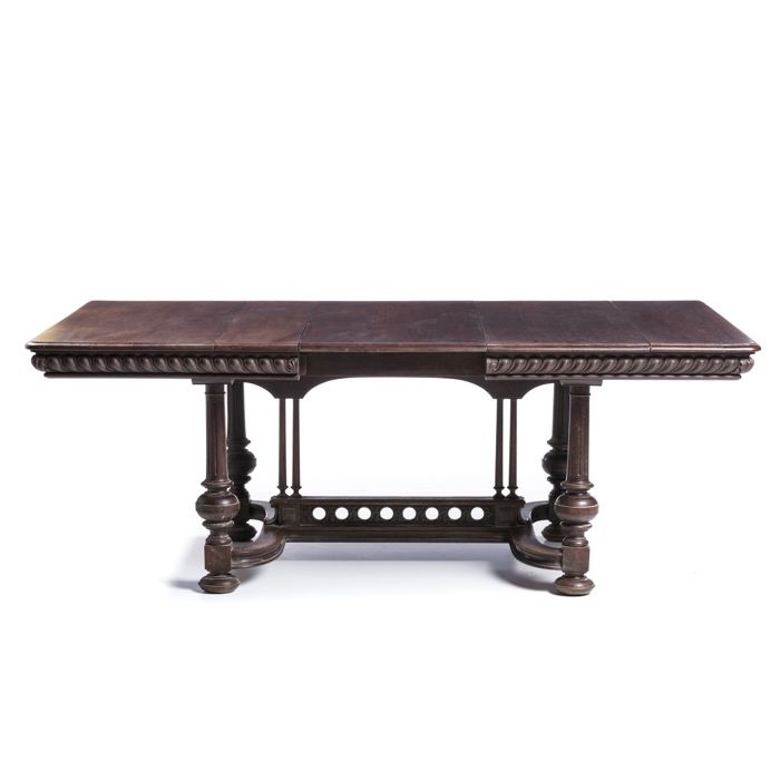Mesa de apoio antiga com tampo oval