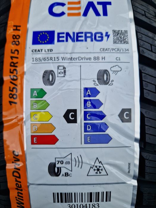 4x opony zimowe 185/65R15 Ceat Winterdrive 2025