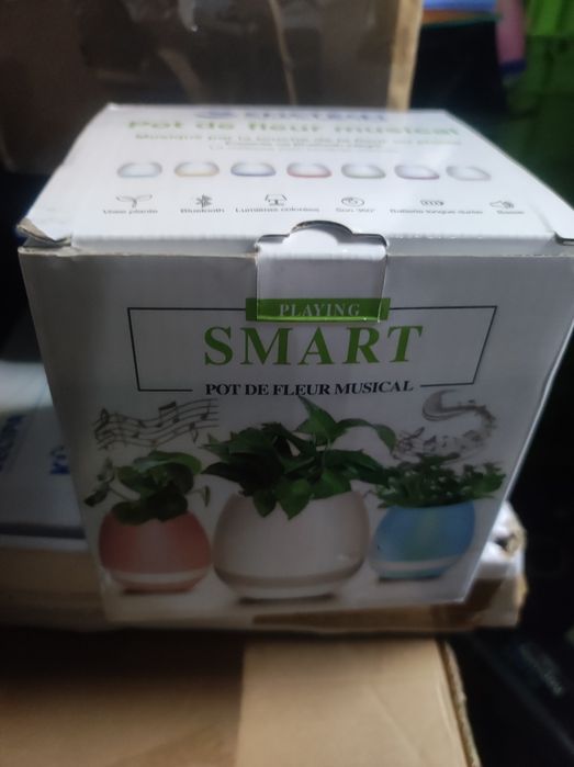 Vaso para flores musical com iluminação led