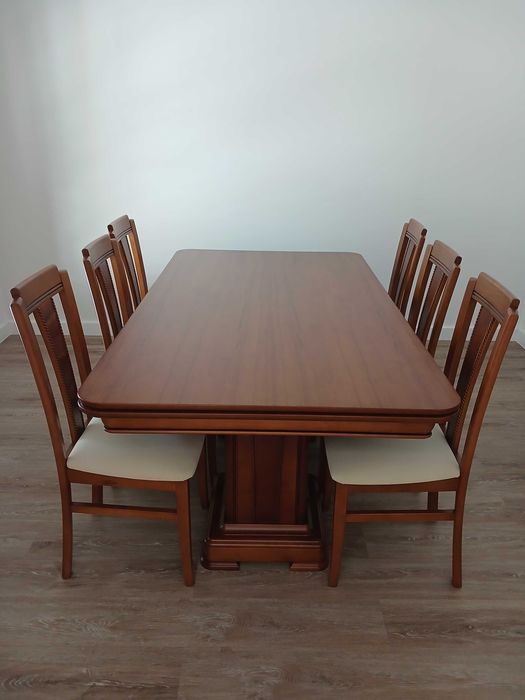 Mesa de refeição madeira nobre 12 pessoas