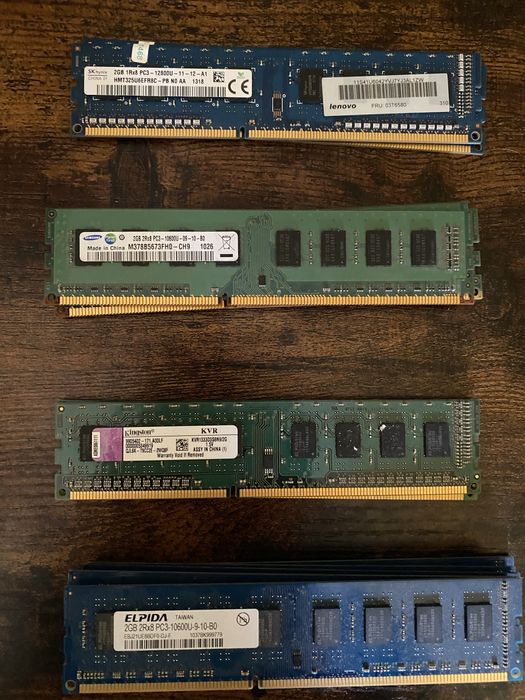 29 sztuk pamięci ram głównie ddr3