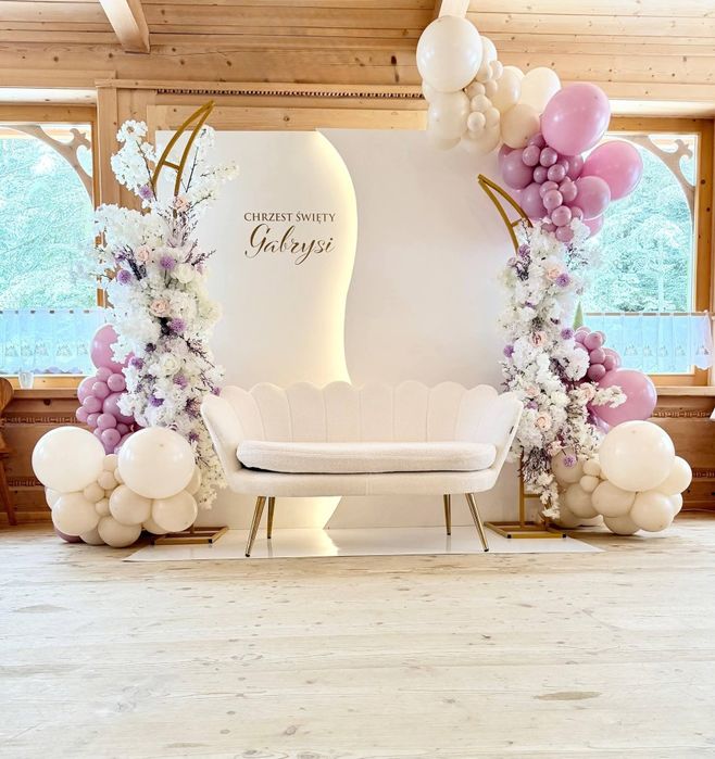 Dekoracje okolicznościowe ścianki balonowe dekoracje stołów wynajem