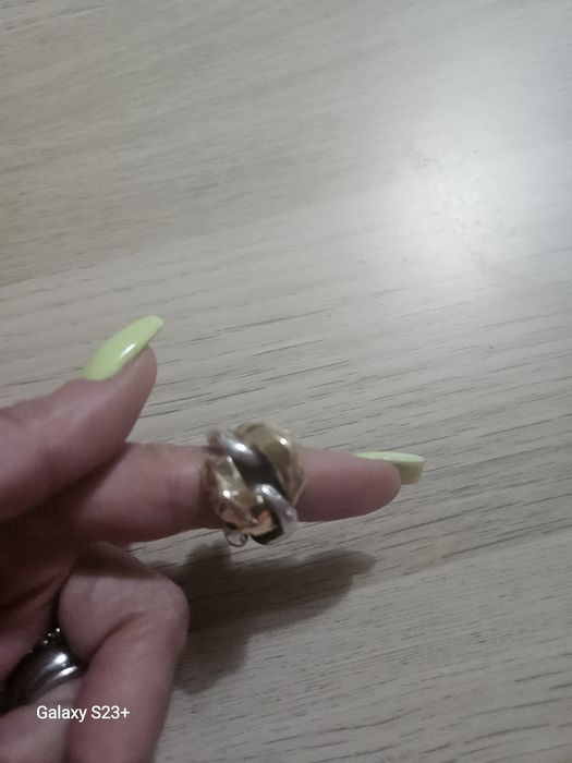 Anel em ouro e prata