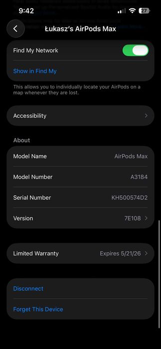Słuchawki bezprzewodowe Apple AirPods Max Bluetooth USB-C midnight