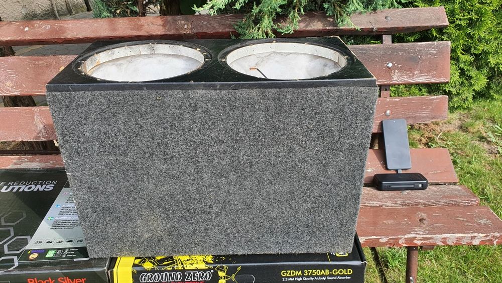 Obudowa zamknięta 2x 10" subwoofer 25cm gruby solidny mdf wytłumiona