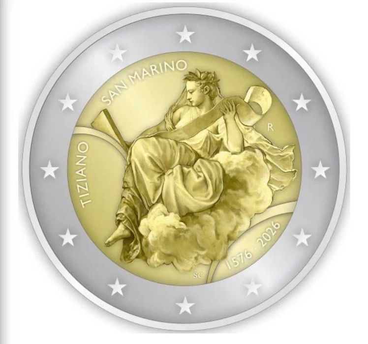 Moeda 2€ San Marino 2026 – Tiziano