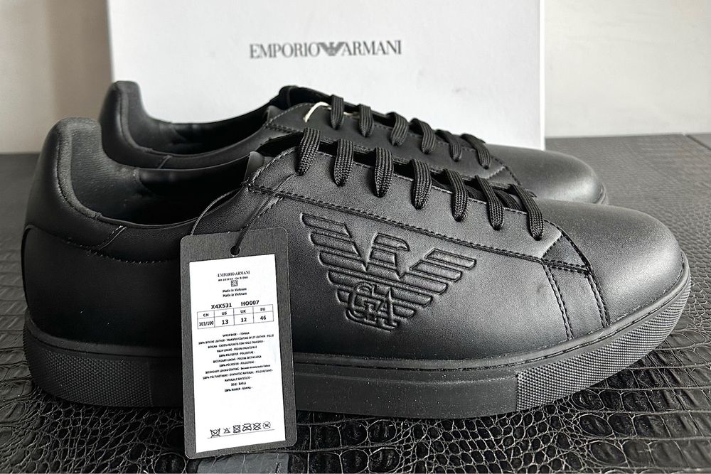 Чорні кросівки-кеди Emporio Armani , розмір 46
