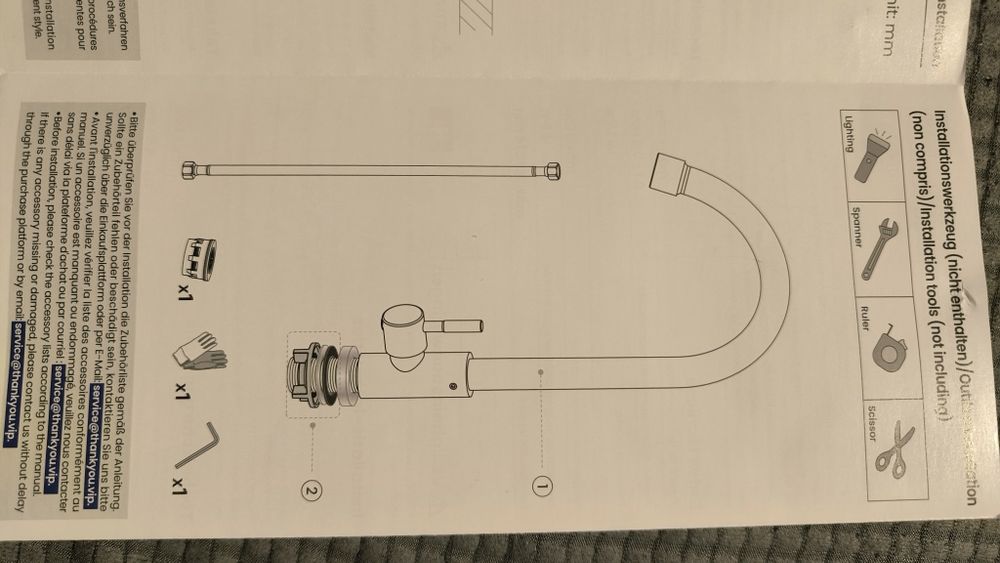 Torneira nova na caixa