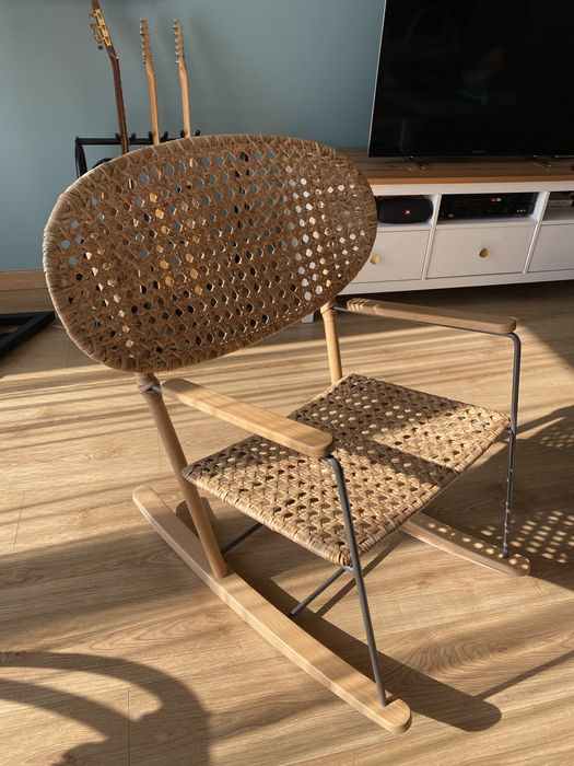 IKEA fotel wiklinowy bujany