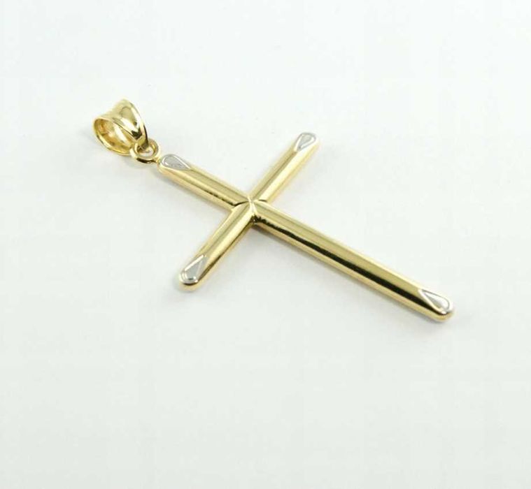 ELEGANCKI Złoty Krzyżyk Krzyż ZŁOTO pr.585 NA PREZENT