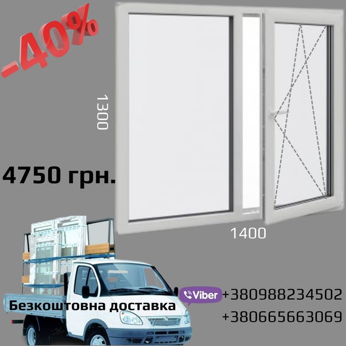 Металопластикові вікна та двері, установка вікон Хмельницький