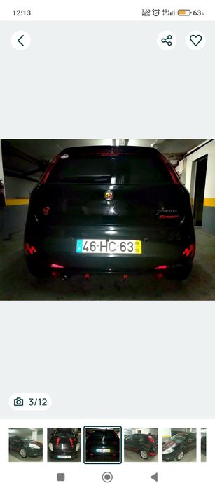Fiat Grande Punto 1.2 Design Giugiaro e Look visual Abarth Sport, muito estimado, carro de garagem.
