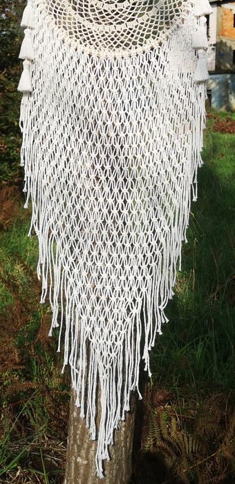 Painel em macramé e crochê