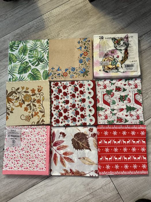 Zestaw do decoupage (serwetki i inne)