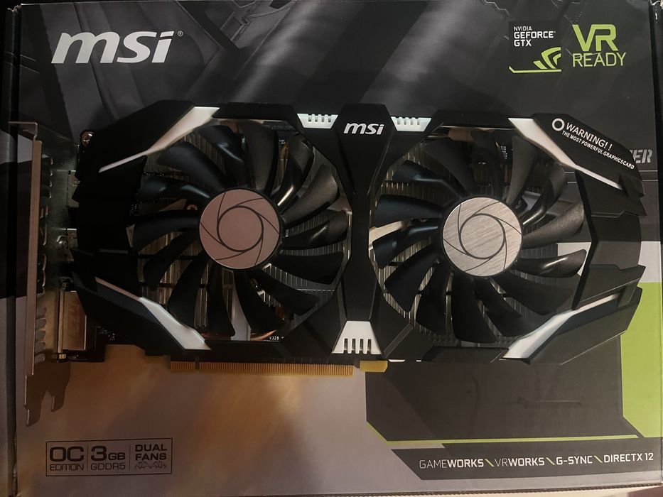 GTX 1060 3GB MSI OC Dual Fan | Caixa | Termopasta Nova